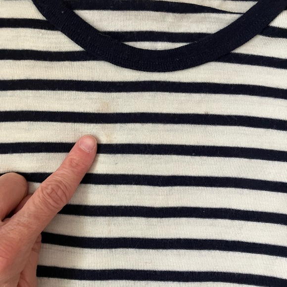 SOLD Simply merino stripe tee S - Picture 3 of 3